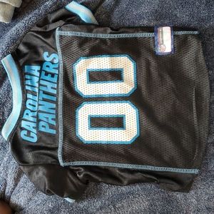 Carolina panthers dog jersey, size medium